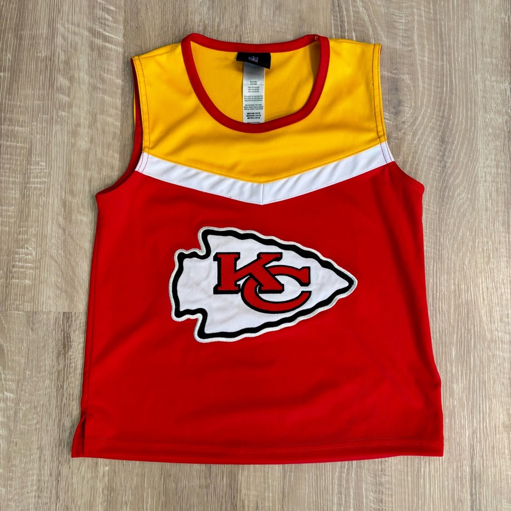 NFL Team Apparel Youth Medium Kansas City Chiefs Spirit Top Cheerleader Uniform